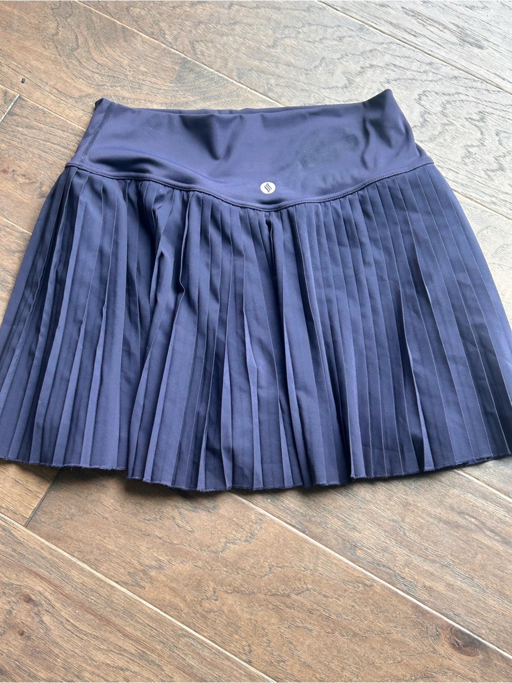 Santiny Pleated High-Waist Tennis Active Skort - Navy Blue Medium - Picture 4 of 8